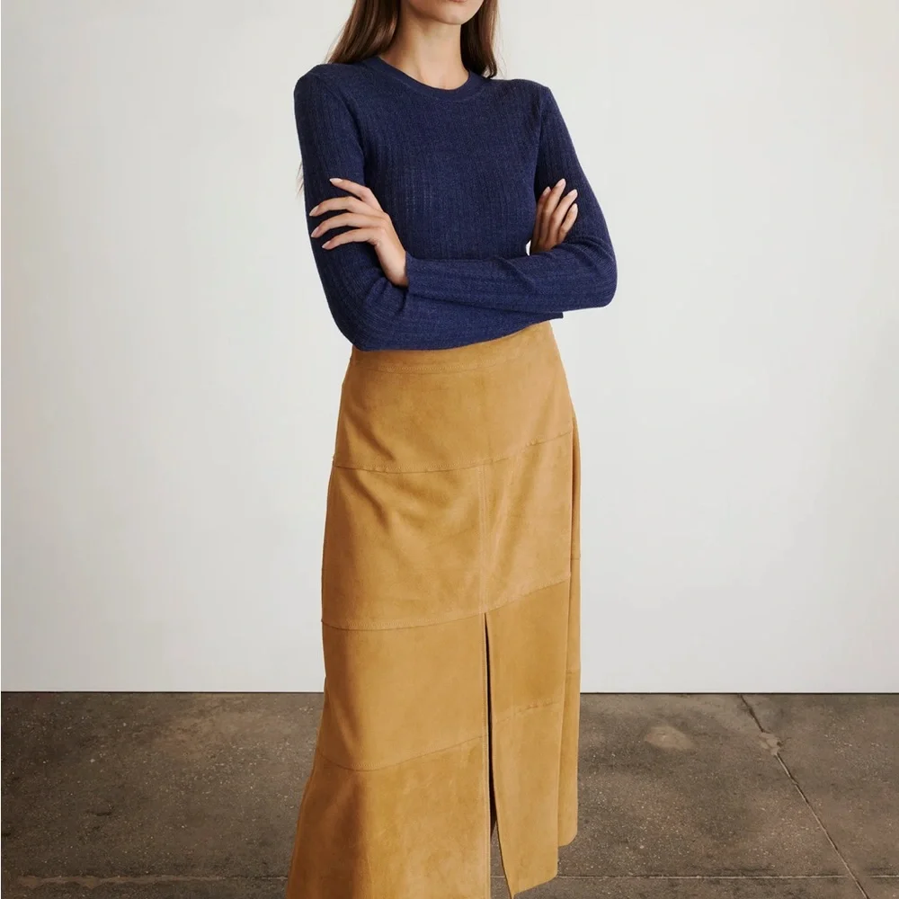 Tanya Taylor SUEDE HUDSON SKIRT - Picture 4 of 5